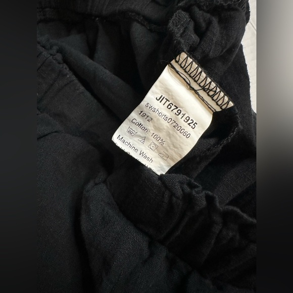 Shein Black Cotton Shorts With Front Tie Size Large Pre-owned - Picture 8 of 8